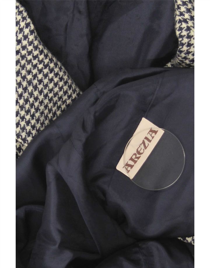 Giacca Blazer Donna Arezia IT 42 Medio Blu Navy Pied De Poule