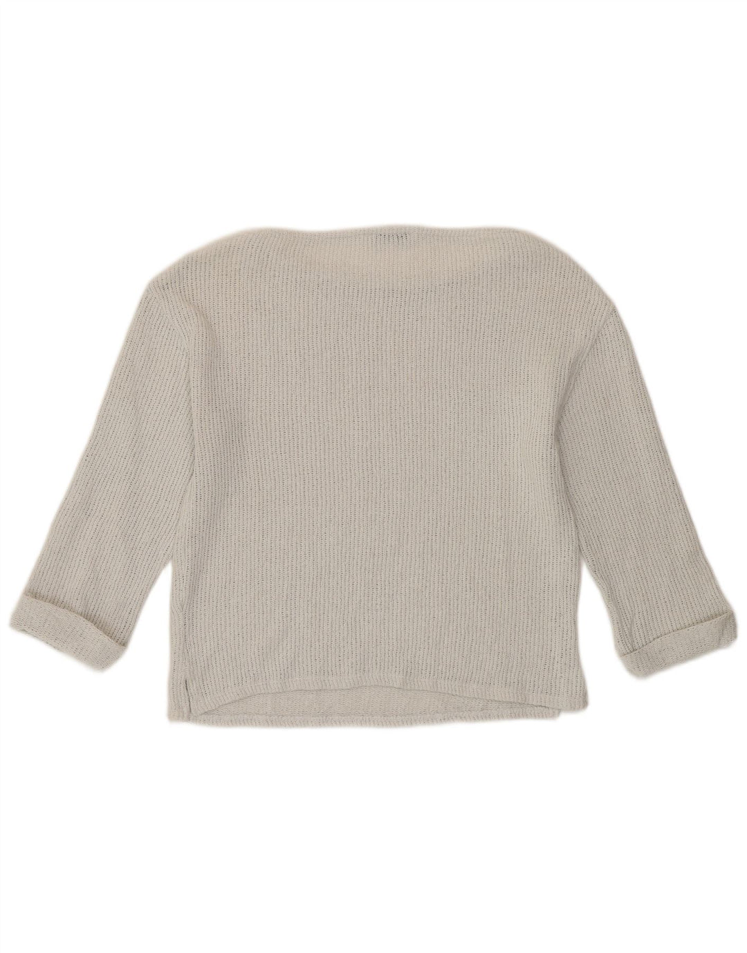 Top Zara da donna manica 3/4 UK 12 cotone bianco medio
