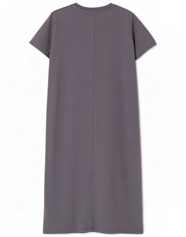 Abito T-shirt Zara da donna UK 12 in cotone grigio medio