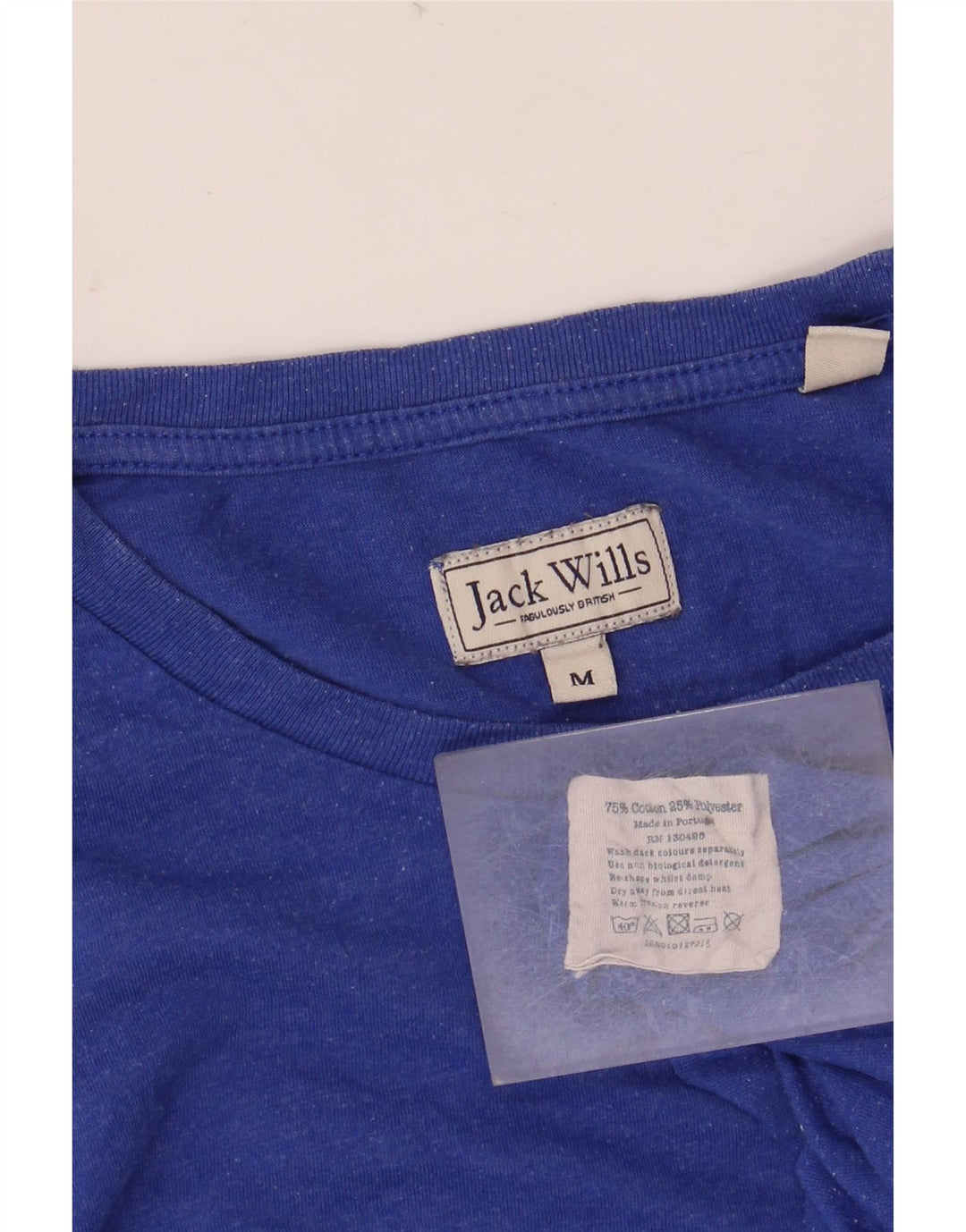 T-shirt da uomo Jack Wills Top in cotone blu medio
