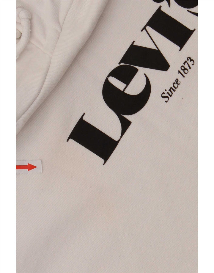 Maglione con cappuccio grafico da uomo Levi's piccolo in cotone bianco