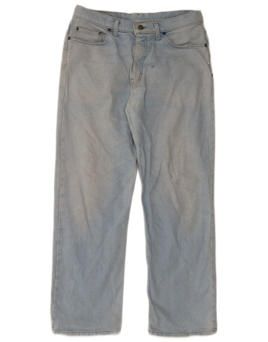 Jeans a gamba larga da donna Marks & Spencer W34 L29 cotone blu