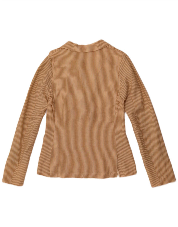 Giacca blazer da donna a 2 bottoni Maison Scotch taglia 1 piccolo gessato beige