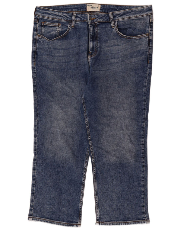 FAT FACE Jeans Sway Capri da donna UK 18 XL W38 L23 Cotone blu