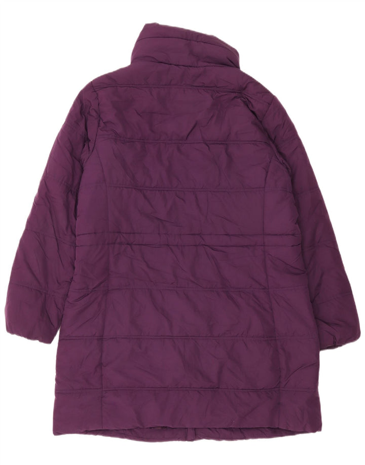 Cappotto imbottito con cappuccio da donna Marks & Spencer UK 16 grande poliestere viola
