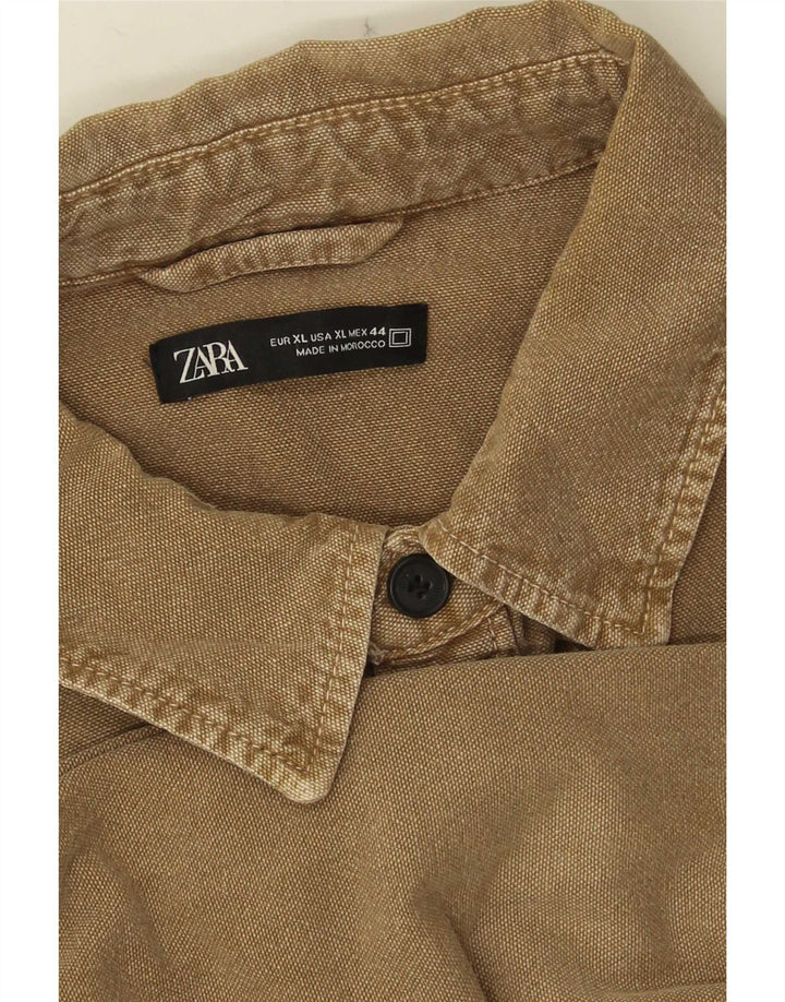 Camicia Zara da uomo XL Marrone