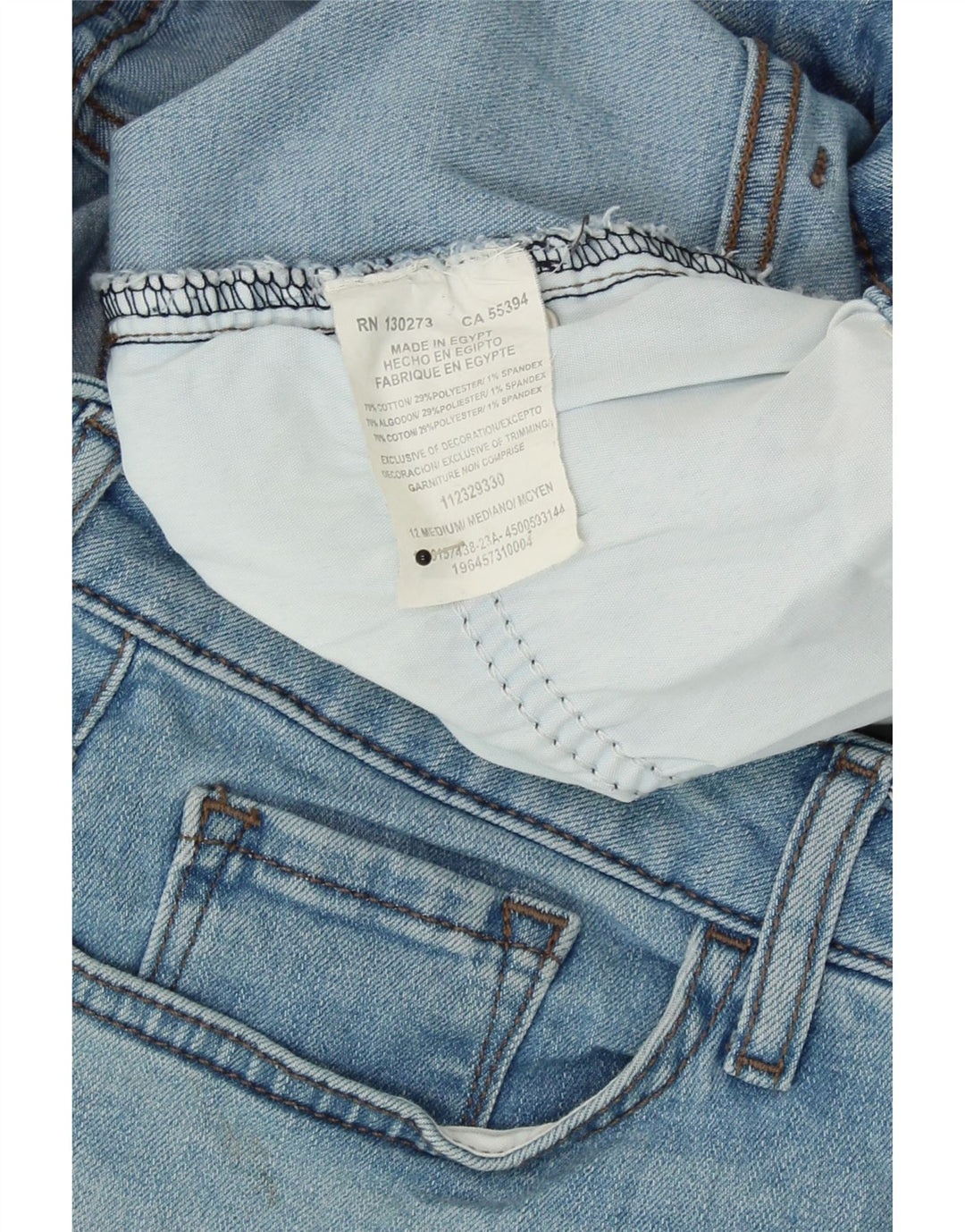 LEE Womens Denim Skirt US 12 Large W32 Blue Cotton Vintage Lee and Second-Hand Lee from Messina Hembry 