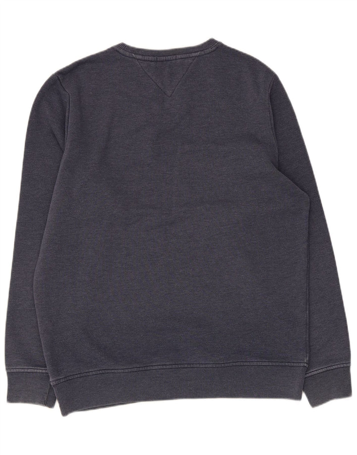 Tommy Hilfiger Uomo Felpa Maglione Grande Blu Navy Colourblock