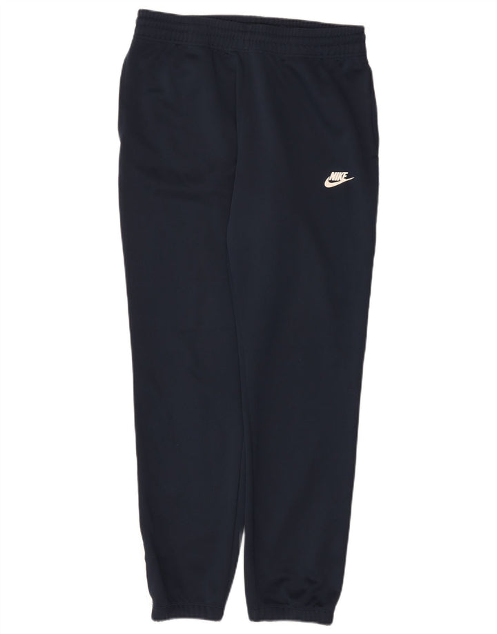 Pantaloni da tuta da uomo Nike, pantaloni da jogging, grandi, in poliestere color block blu navy