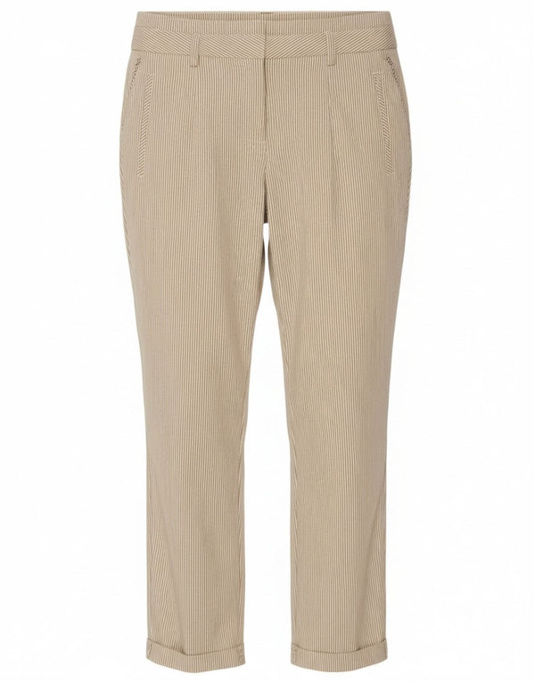 Pantaloni chino slim da donna Zara EU 38 Small W28 L27 cotone a righe verdi