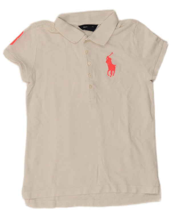 Polo grafica per ragazze Ralph Lauren 12-13 anni, grande, bianca