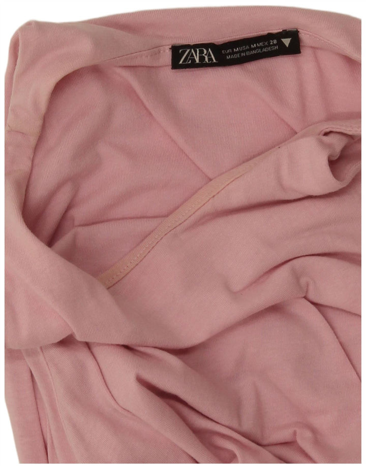 Vestito lungo senza maniche da donna Zara UK 12 Rosa medio