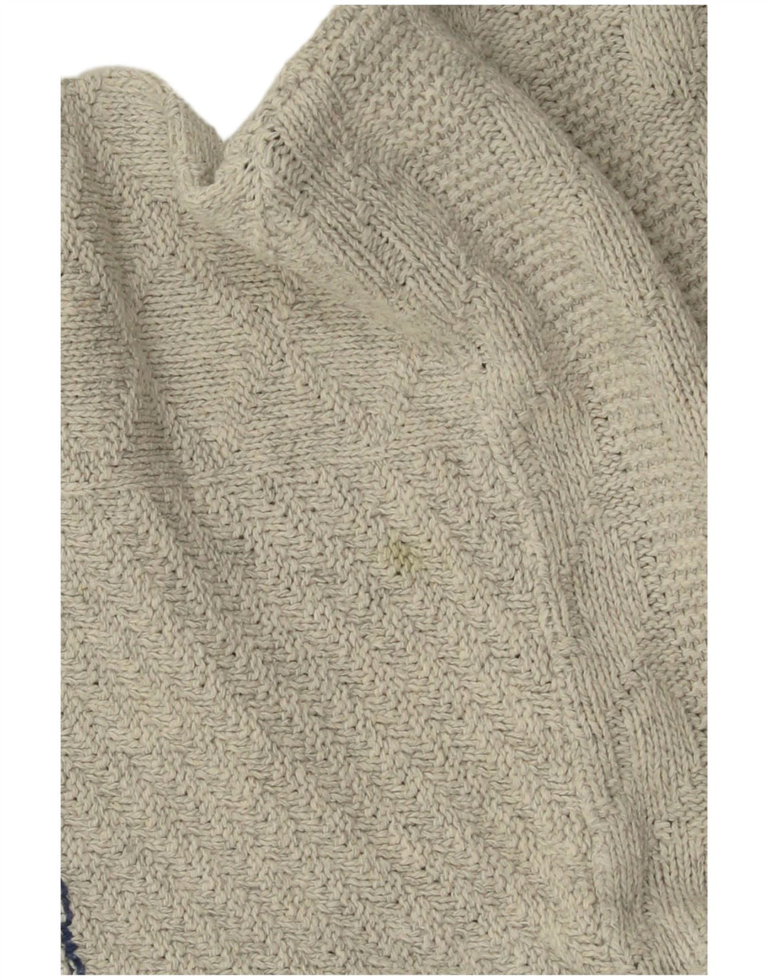 VINTAGE Maglione da uomo con scollo a V a righe grandi grigie