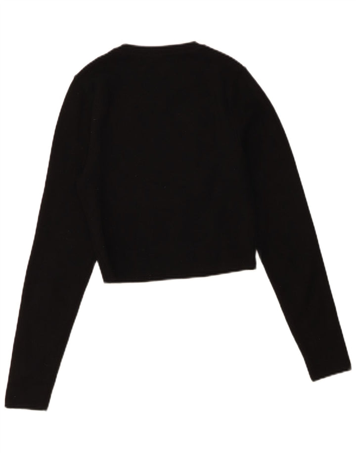 Top corto da donna Zara UK 14 grande in viscosa nera