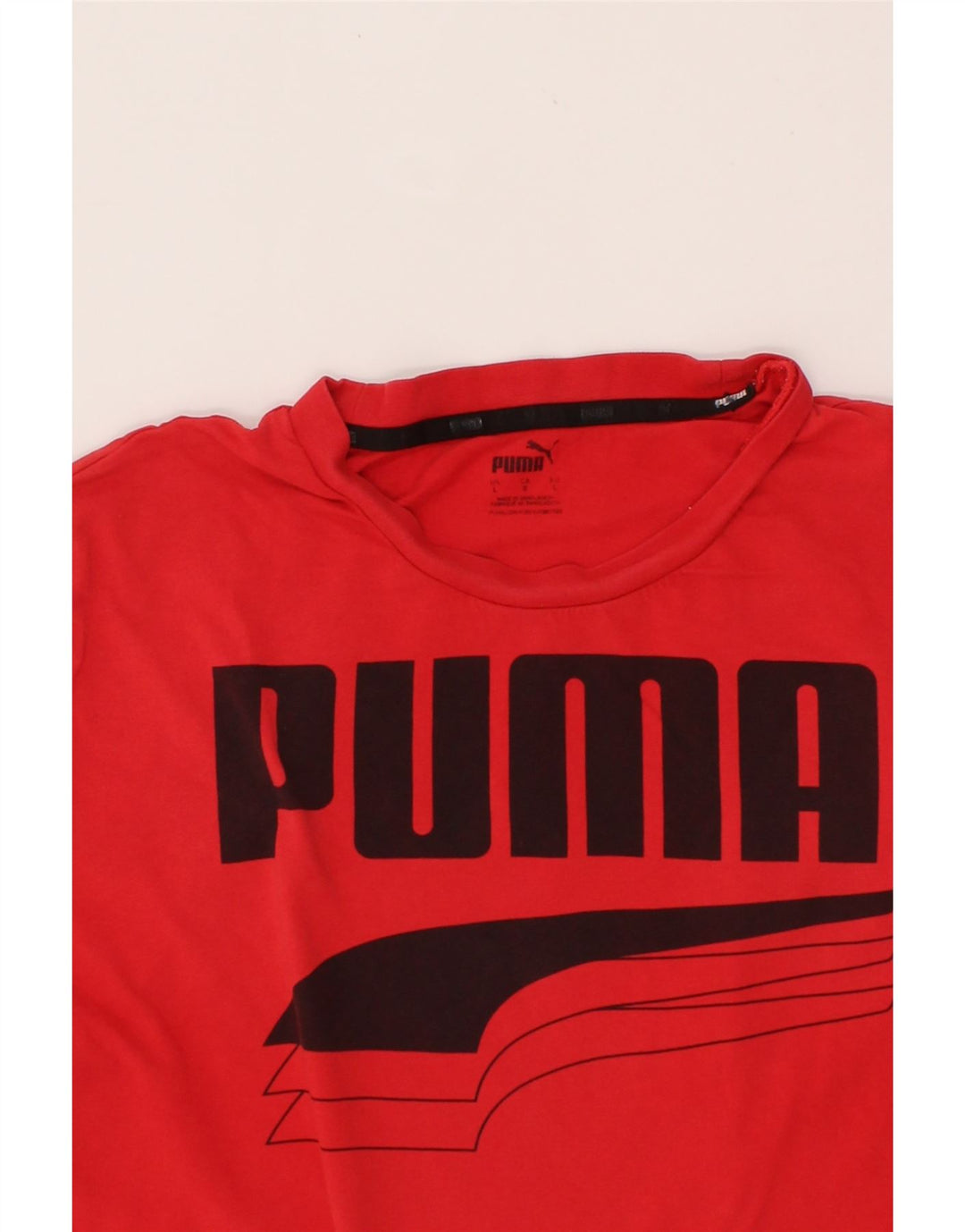 PUMA Mens Graphic T-Shirt Top Large Red Vintage Puma and Second-Hand Puma from Messina Hembry 