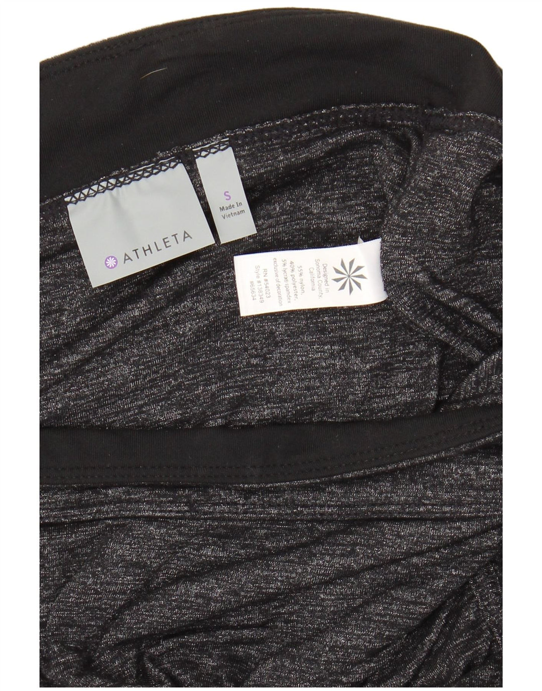 Gonna da donna Athleta piccola W28 nylon chiazzato grigio
