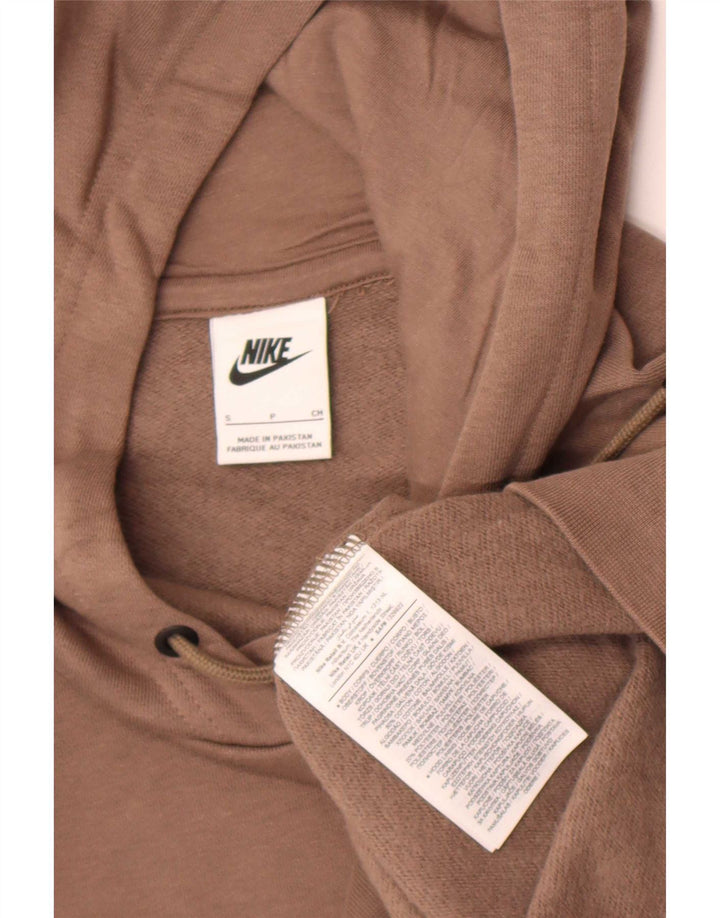 Felpa con cappuccio da uomo Nike Small in cotone marrone