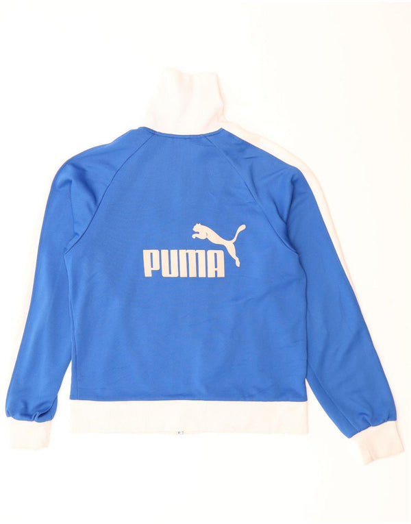 Giacca da ginnastica con grafica PUMA da donna UK 16 Large Blu Colourblock