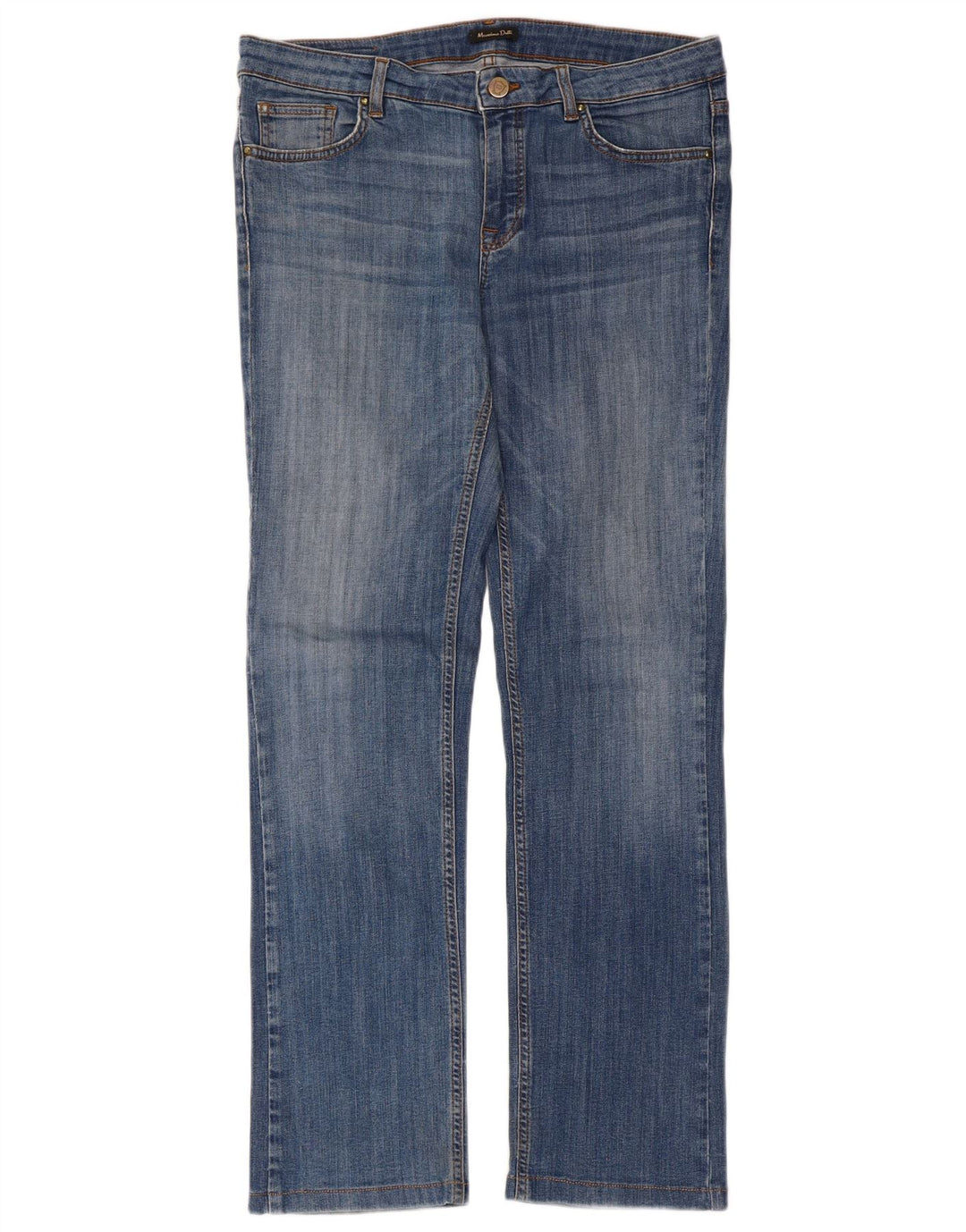 Jeans dritti da donna Massimo Dutti EU 42 Large W32 L29 Blu