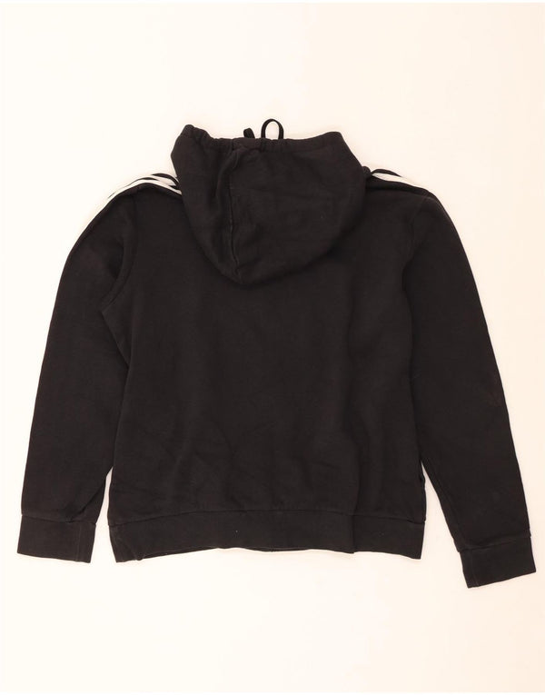 Felpa con cappuccio da donna Adidas UK 16/18 grande cotone nero