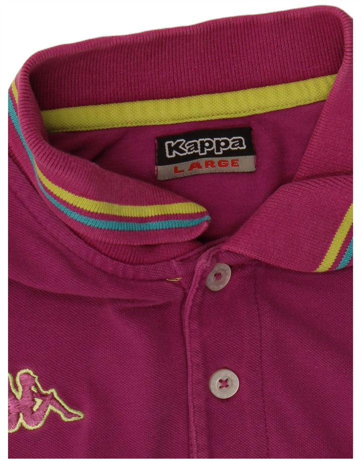 Polo Kappa da uomo a righe grandi viola