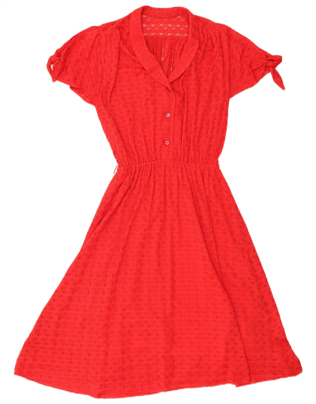 Abito a trapezio da donna vintage UK 8 piccolo rosso