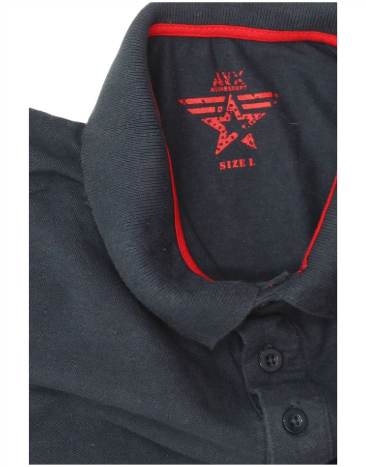 Polo da uomo Avirex grande blu navy