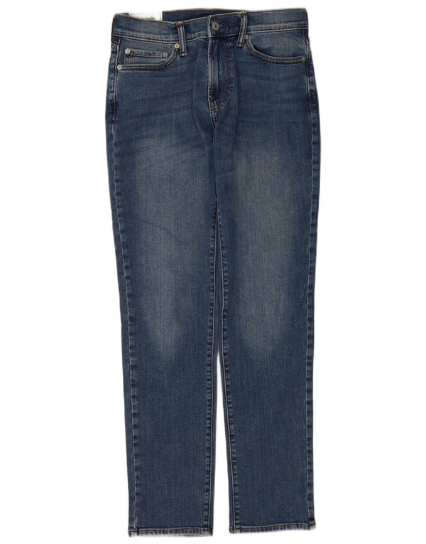Jeans dritti slim da uomo Abercrombie & Fitch W29 L32 in cotone blu