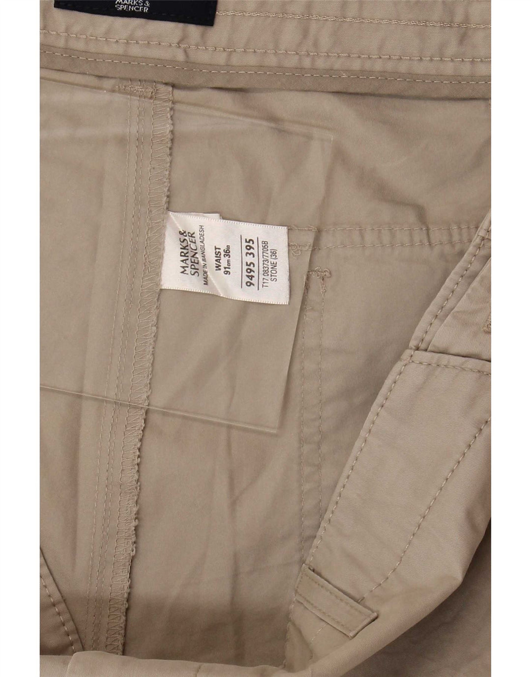 Bermuda da uomo Marks & Spencer grandi W36 in cotone beige