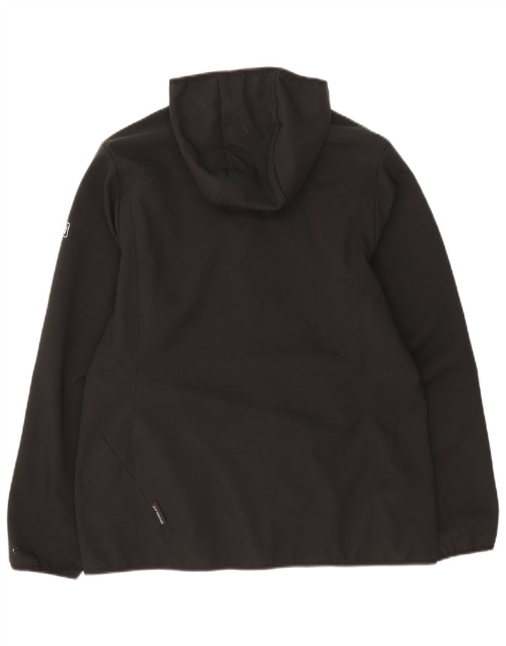 Giacca a vento con cappuccio da donna Jack Wolfskin UK 14/16 grande nera