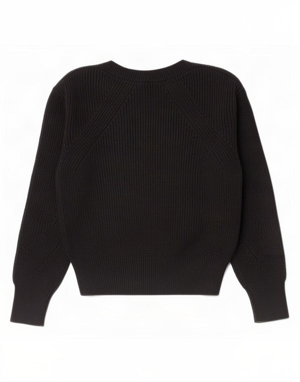 Maglione maglione con scollo a barca da donna Gap UK 10 piccolo cotone nero