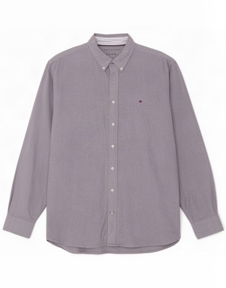 Camicia da uomo Tommy Hilfiger 2XL Blu cotone