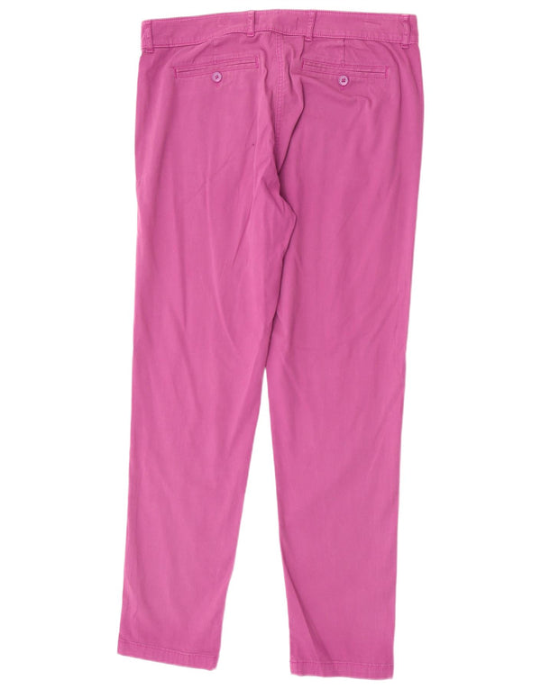 Pantaloni chino slim da donna Marks & Spencer UK 12 medi W32 L30 Viola