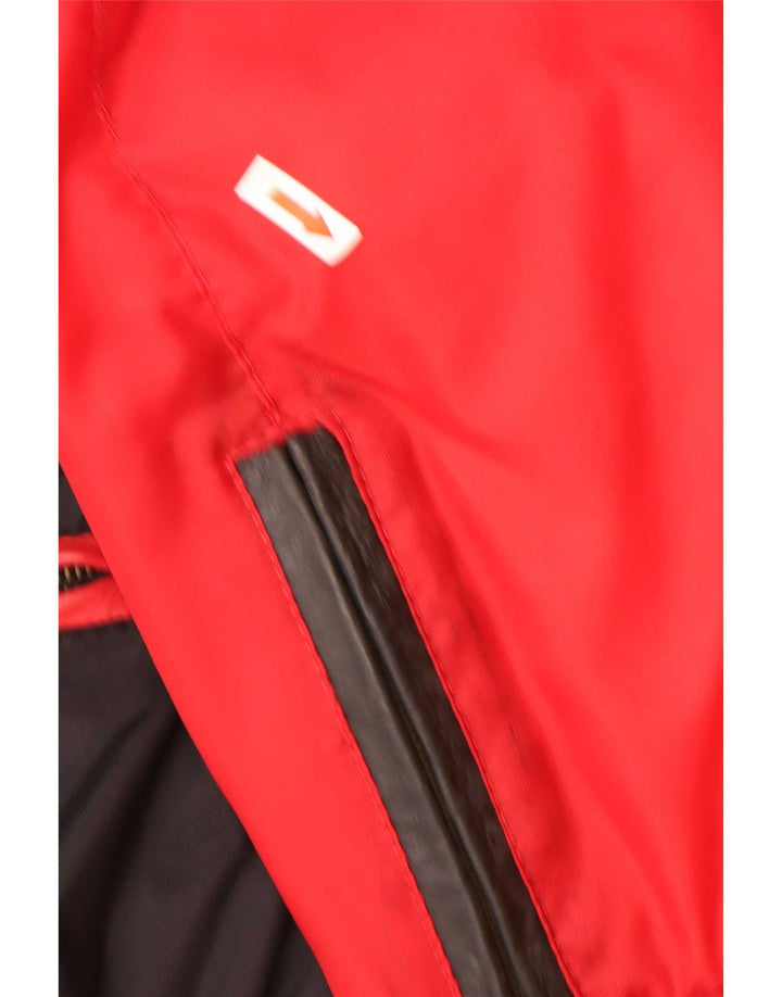 Giubbotto bomber vintage da uomo UK 42 XL rosso color block in poliammide