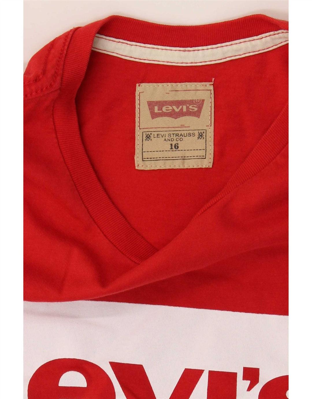 T-shirt grafica per ragazzi Levi's 15-16 anni rossa