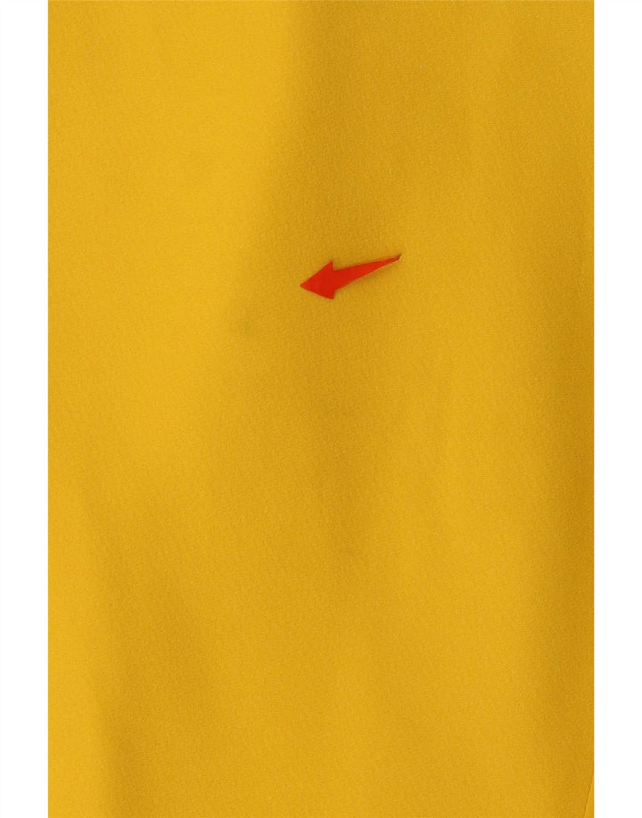 Giacca blazer vintage da donna a 3 bottoni UK 14 color block giallo medio