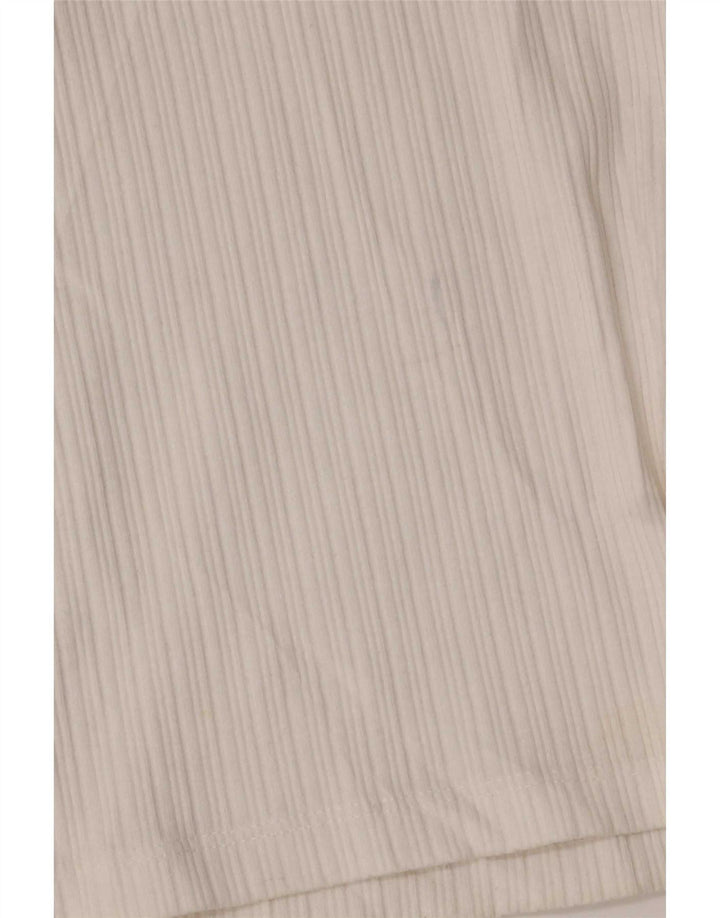 Top corto da donna Zara manica 3/4 UK 8 piccolo bianco