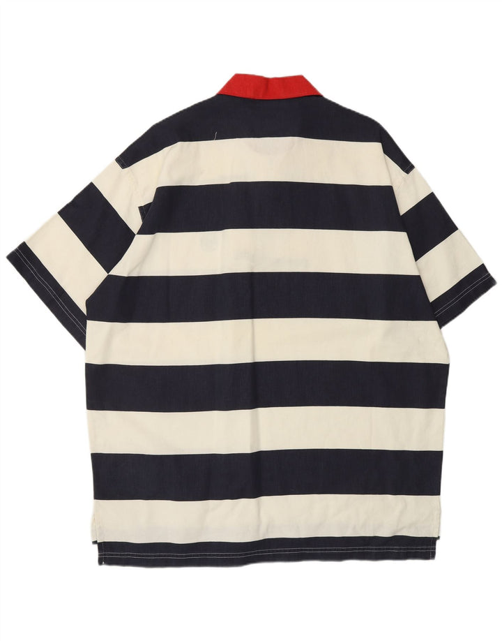 Polo da rugby da uomo NORTH SAILS grande in cotone a righe blu navy