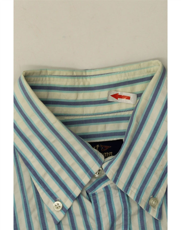 Camicia da uomo Best Company in cotone a righe grandi blu