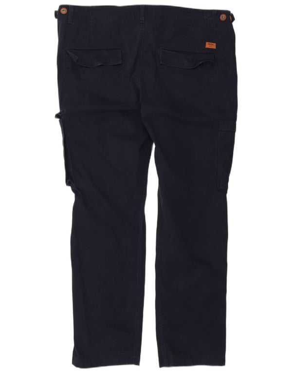 Pantaloni cargo dritti da uomo TIMBERLAND W42 L31 Blu Navy