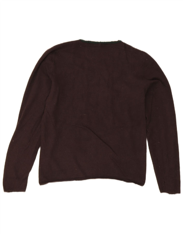 Armani Jeans Maglione da Donna con Scollo a Barca con Motivo Astratto, Maglione UK 10 Small B