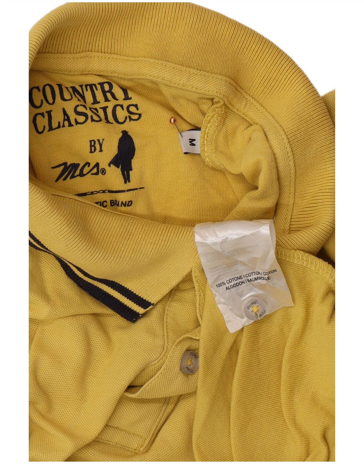 MARLBORO CLASSICS Polo classica country da uomo in cotone giallo medio