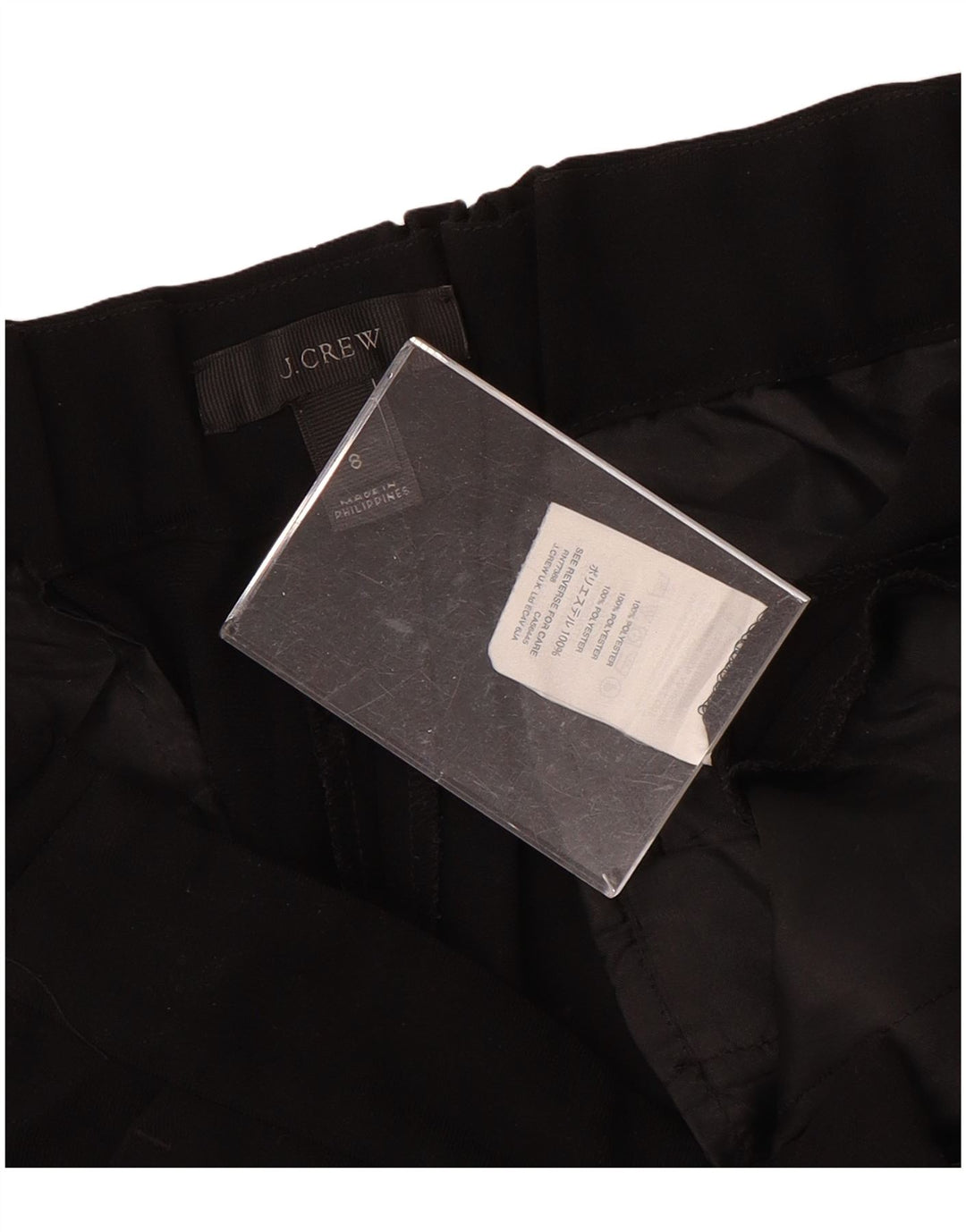 Pantaloni chino affusolati da donna J. CREW US 8 Medium W32 L26 Poliestere nero