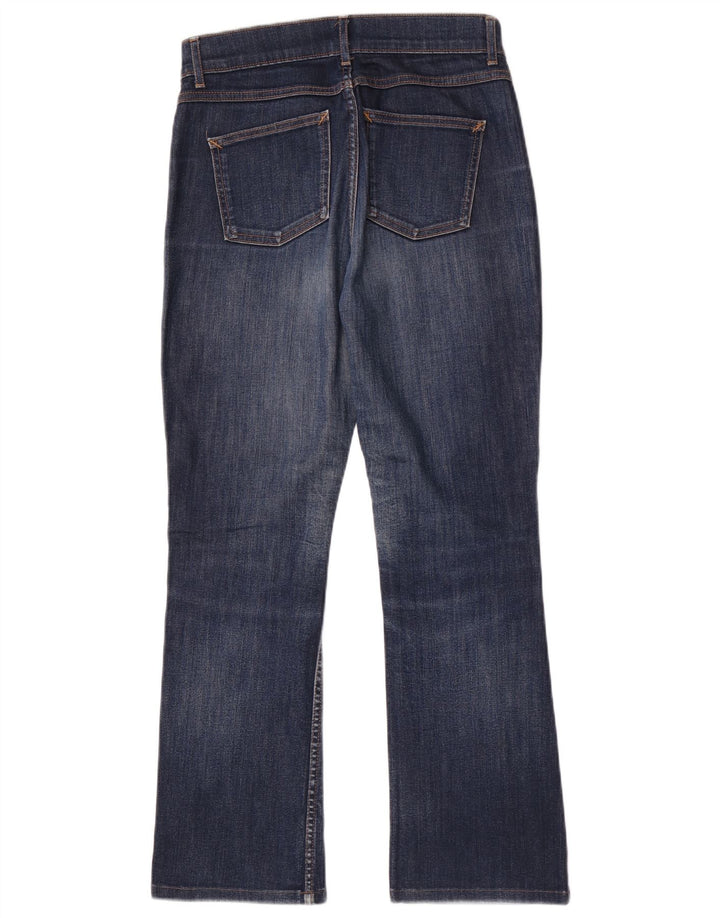 Jeans a zampa da donna Marks & Spencer UK 8 Small W28 L28 Blu Navy Cotone