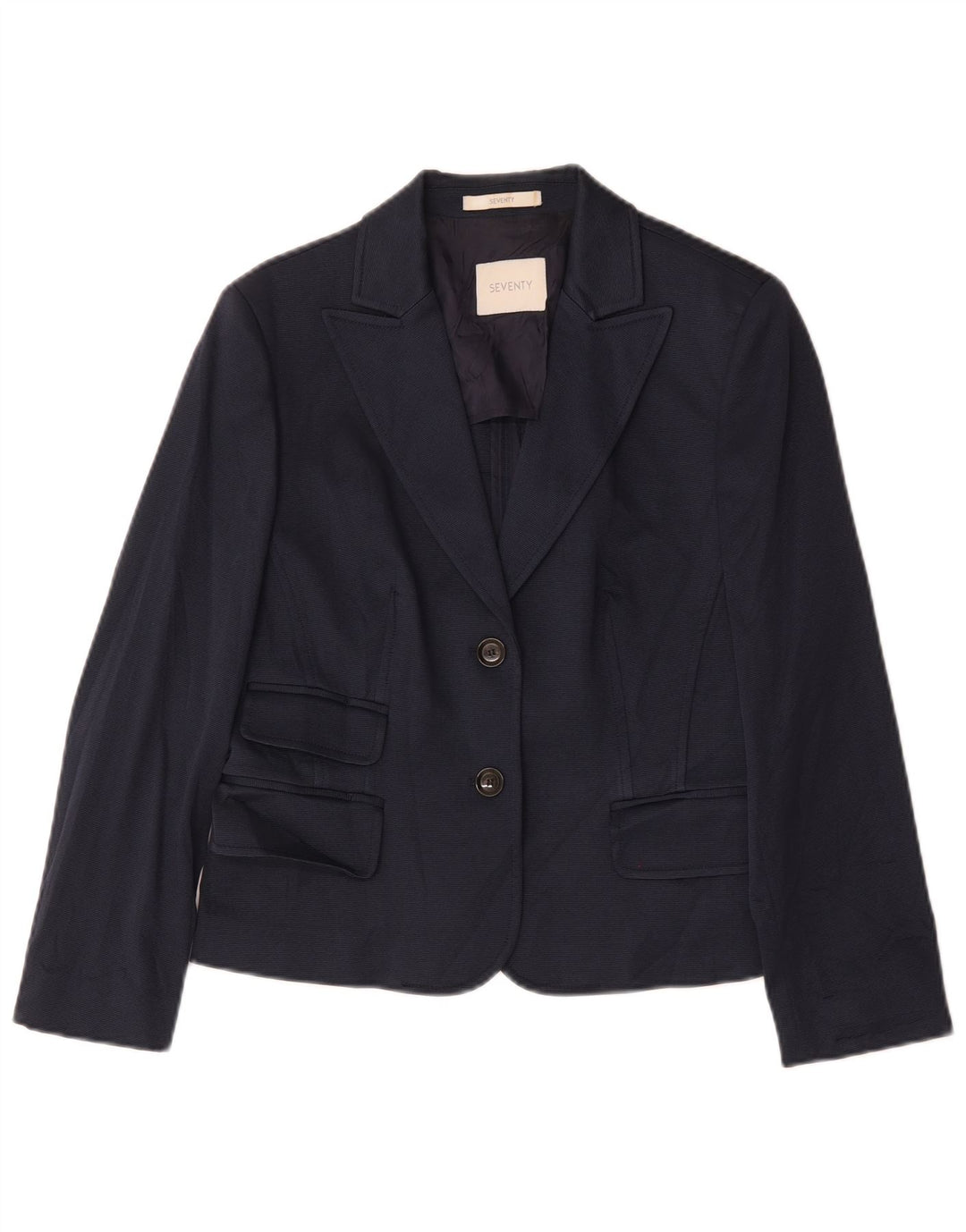 Seventy Giacca Blazer a 2 Bottoni da Donna IT 48 XL Cotone Blu Navy