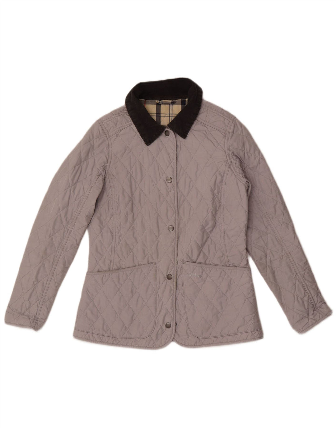 Giacca trapuntata da donna Barbour UK 8 Small Poliestere color block grigio