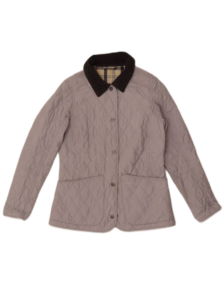 Giacca trapuntata da donna Barbour UK 8 Small Poliestere color block grigio