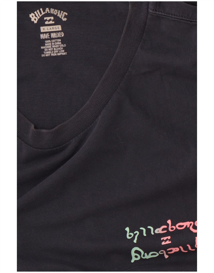 T-shirt grafica da uomo BILLABONG Top XL in cotone blu navy