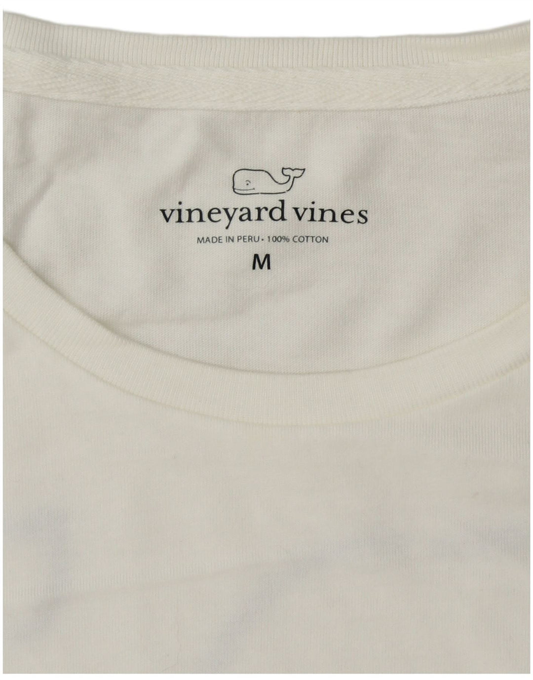 VINEYARD VINES Top grafico da uomo a maniche lunghe in cotone bianco medio