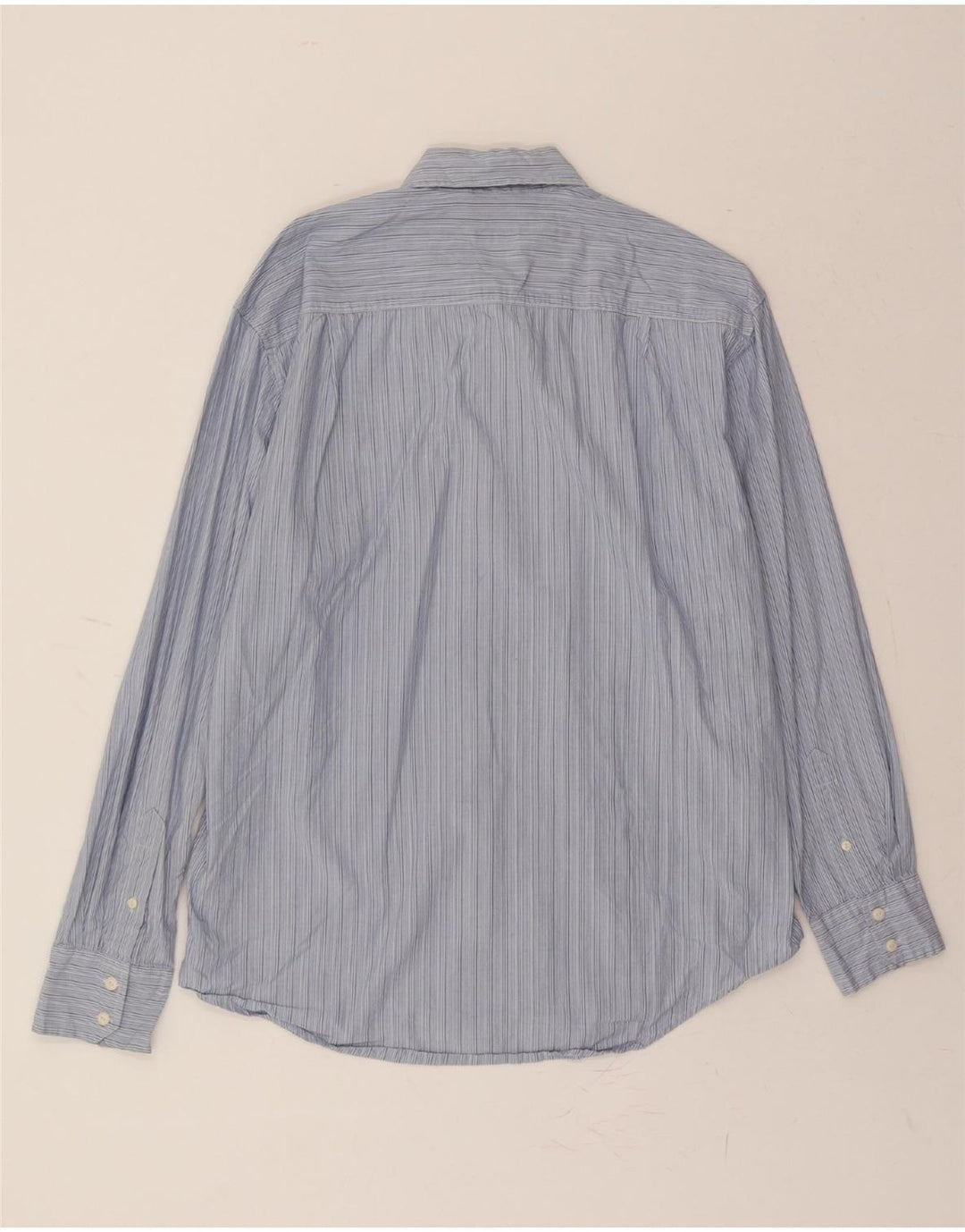 IZOD Mens Shirt Large Blue Pinstripe Cotton Vintage Izod and Second-Hand Izod from Messina Hembry 